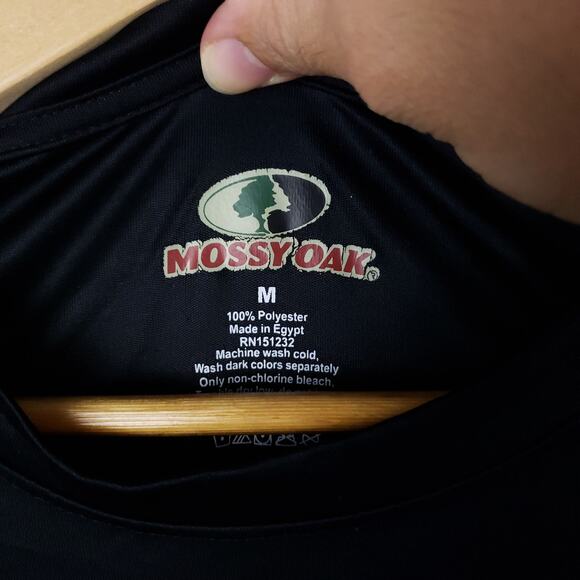 Mossy Oak Men's USA Camo Flag Graphic T-Shirt Sz Medium Short Sleeve Black - Picture 5 of 15